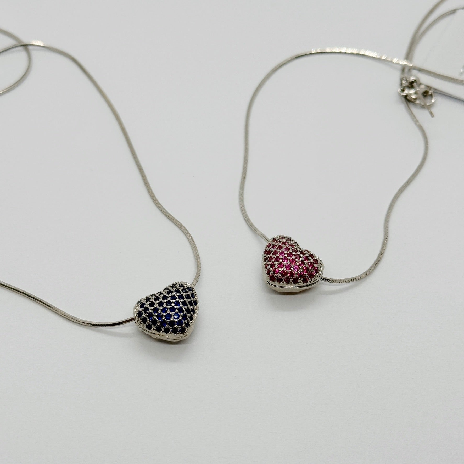 Collar Ajustable Corazón Pavé Color