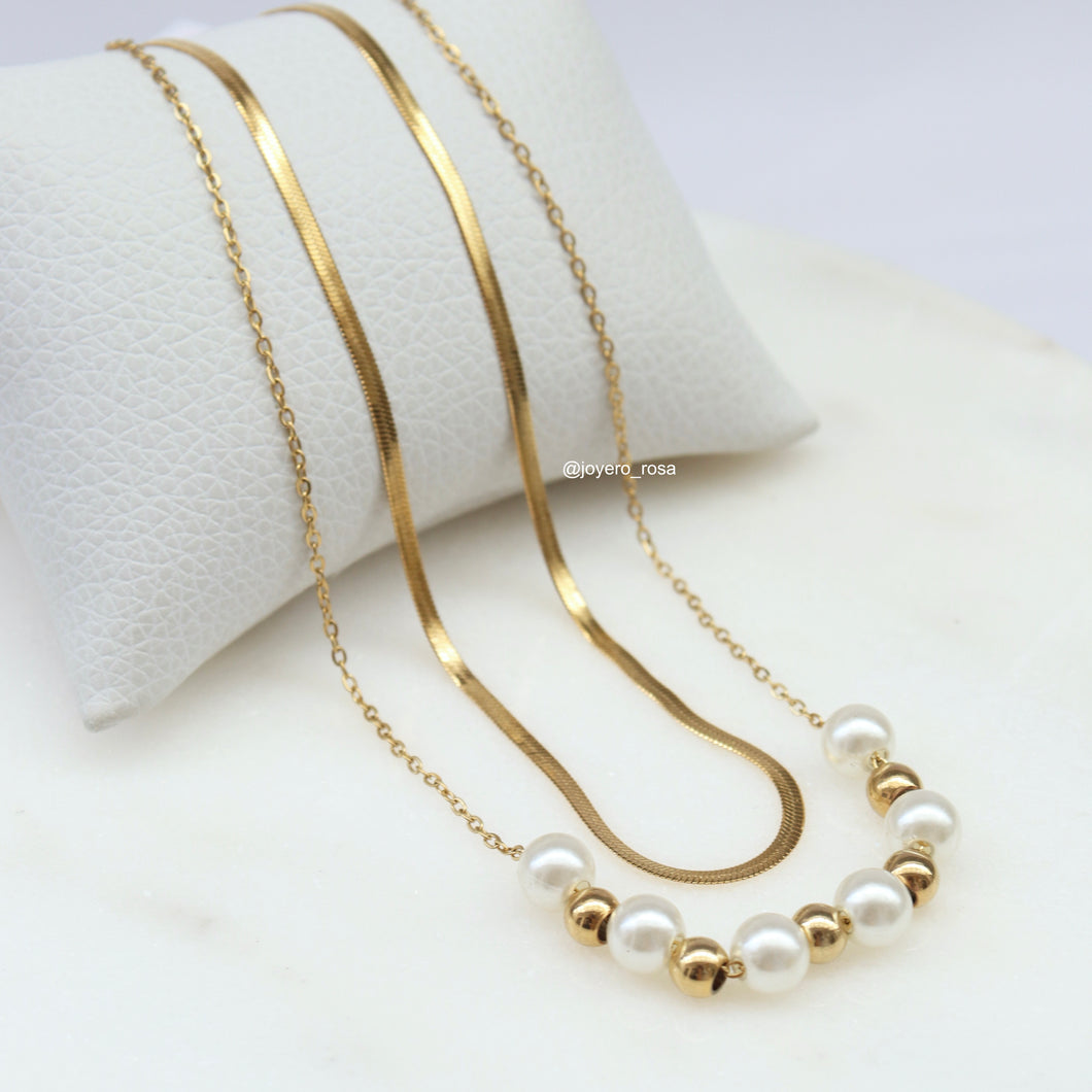 Collar Doble Perlas