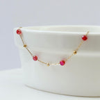 Pulsera Cristales Color Cereza