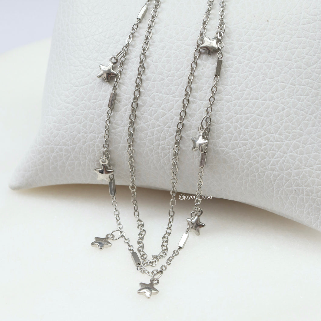 Tobillera Doble Estrellas
