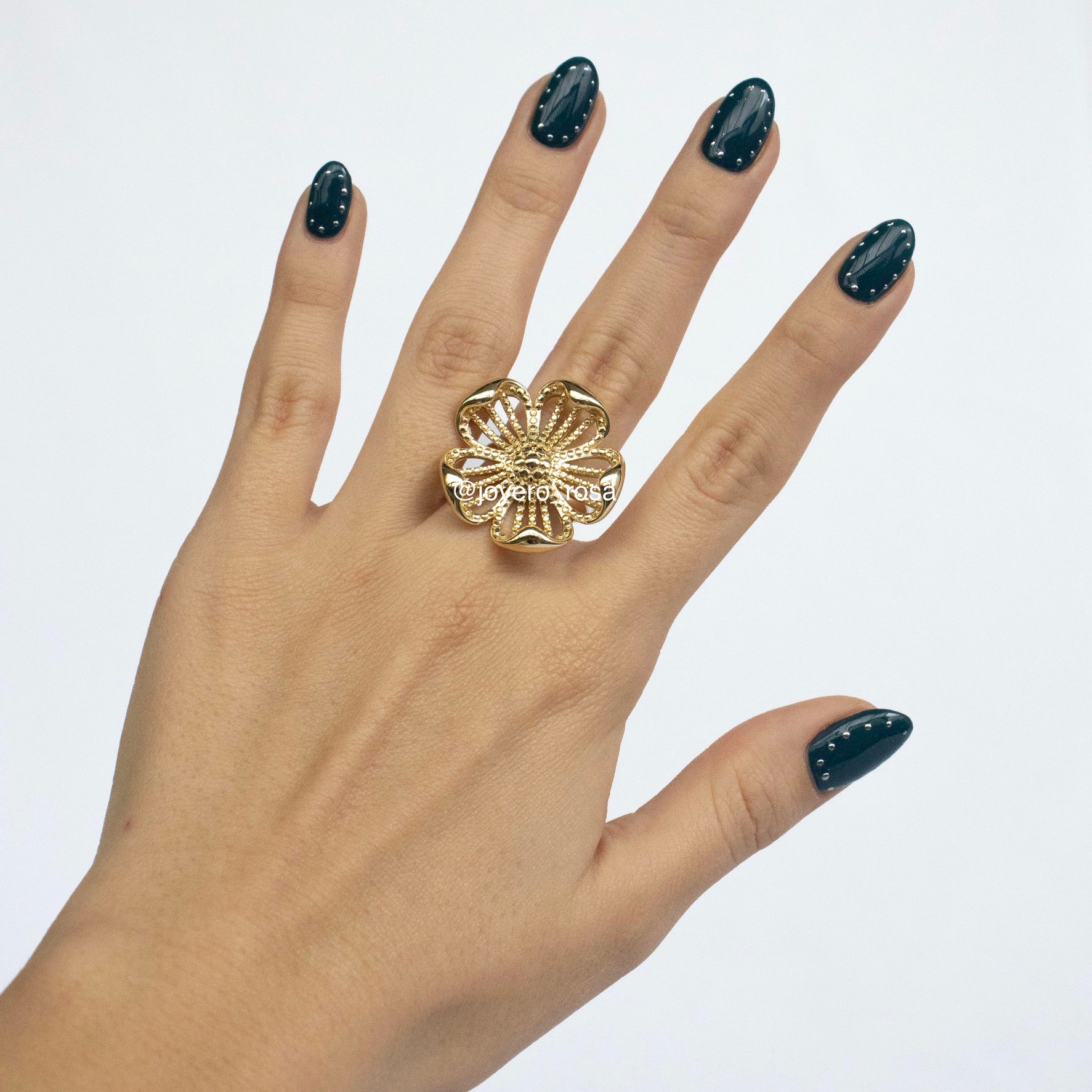 Anillo Flor Ajustable