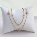 Collar Doble Flores