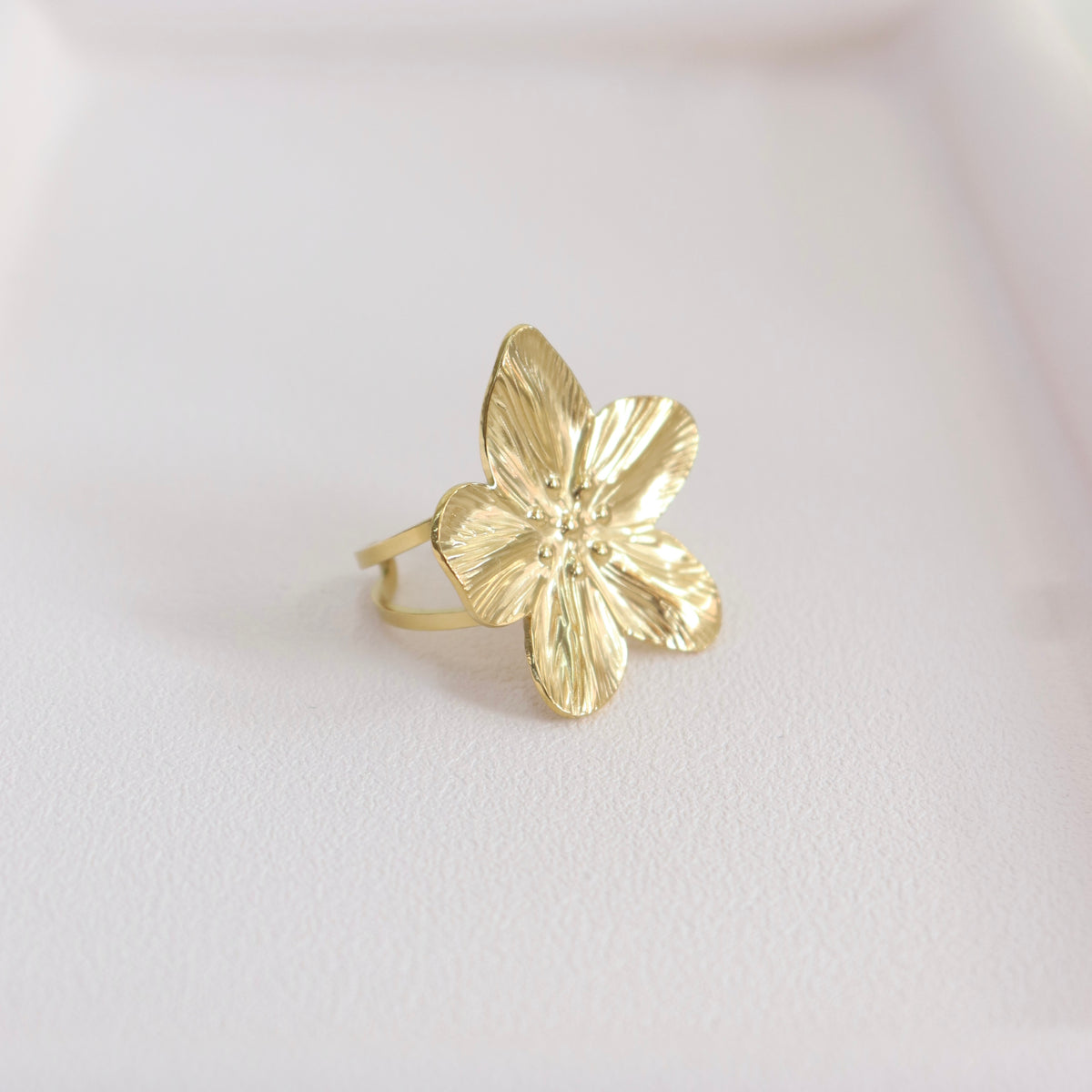 Anillo Ajustable Flor Maxi