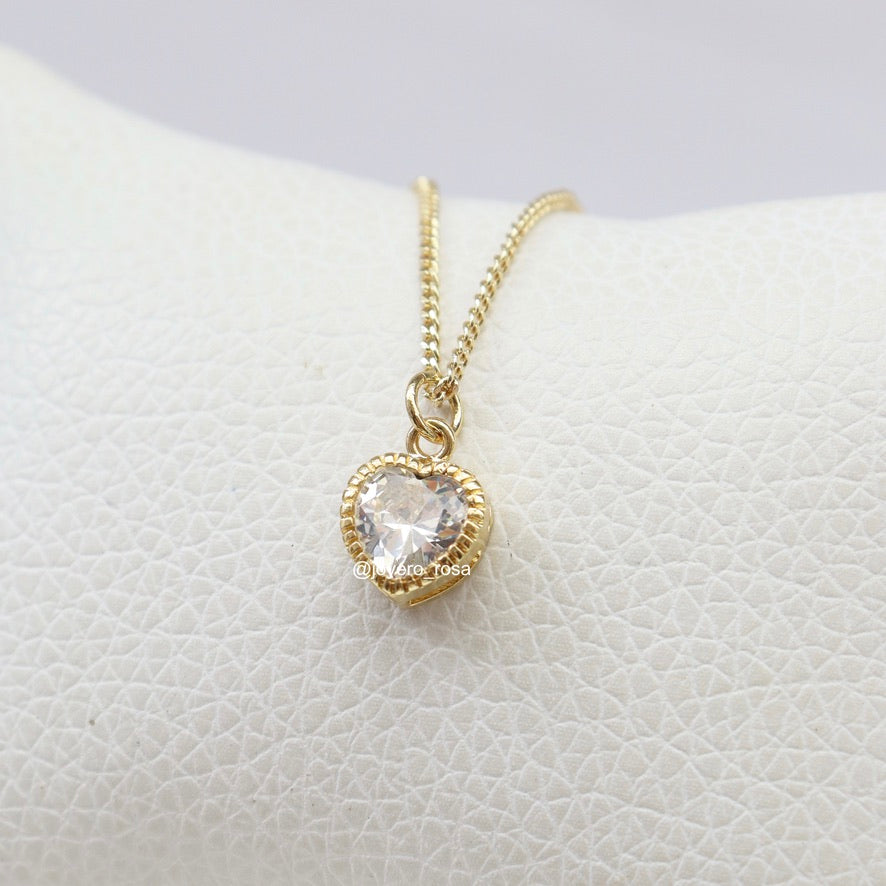 Collar Corazón Clear