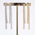 Aretes Largos Cristales Baguette