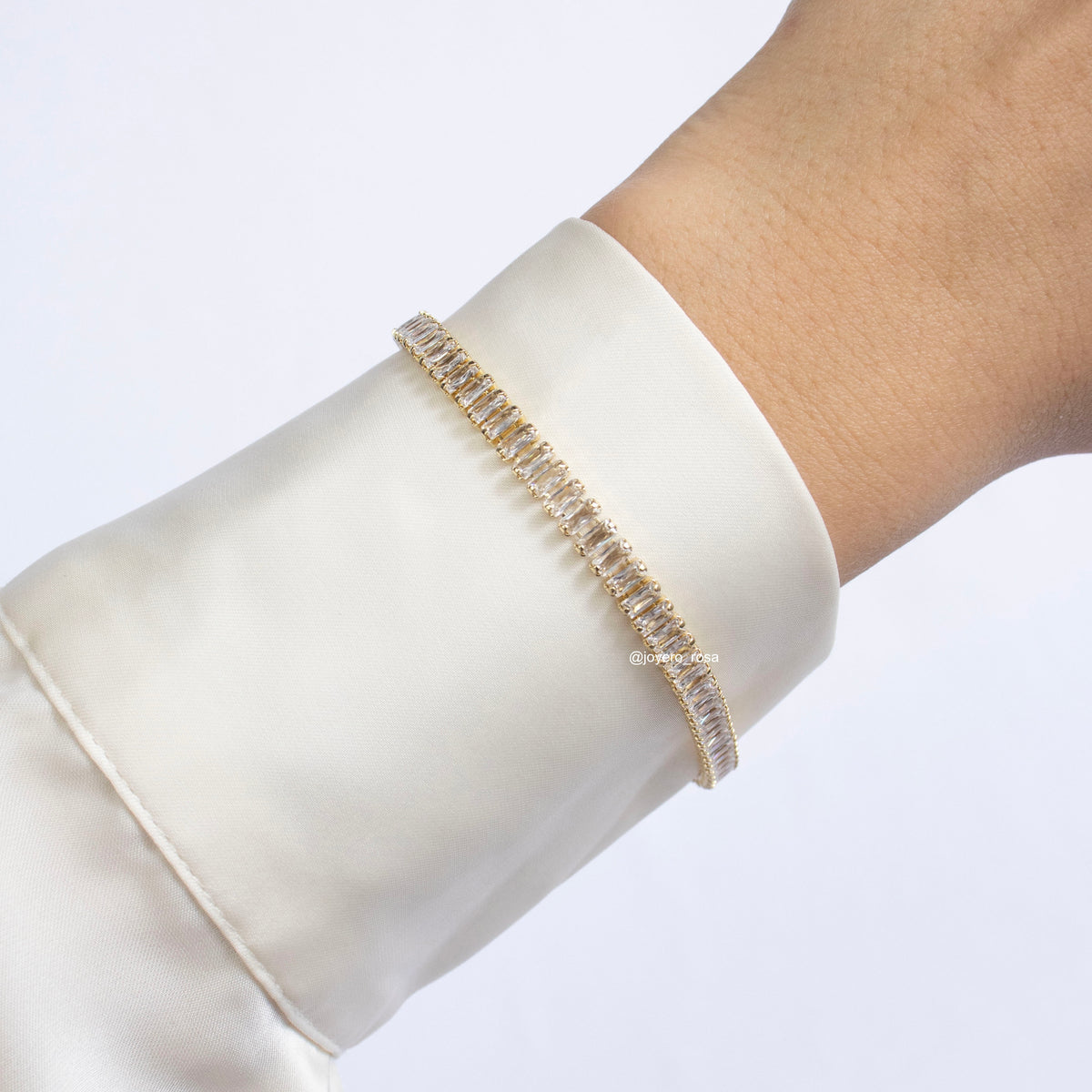Pulsera Baguette Dorada