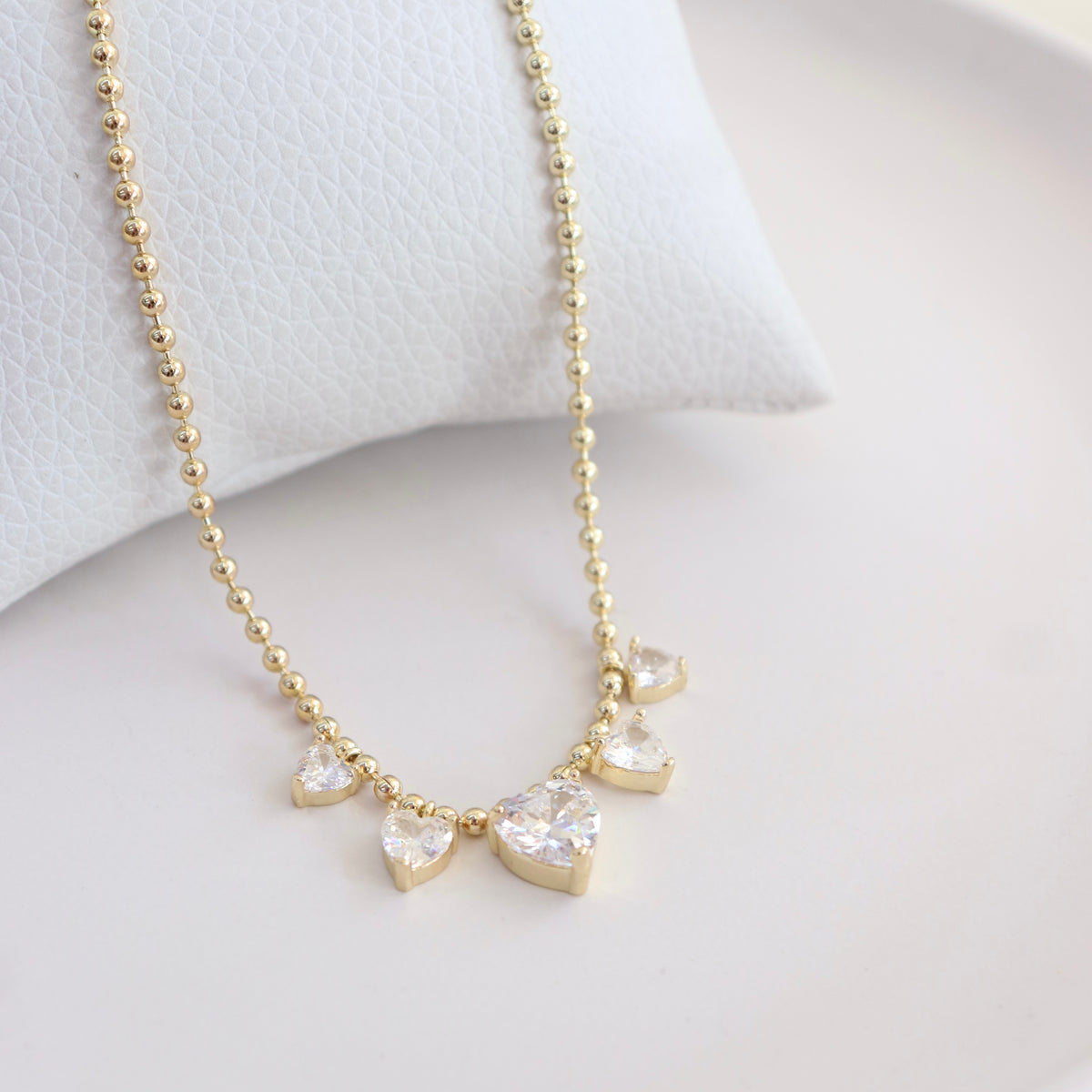 Collar Corazones Clear