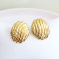 Aretes Óvalo con Líneas
