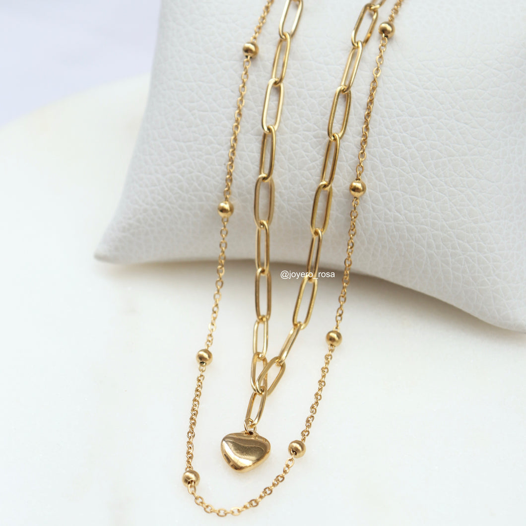 Collar Doble Corazón