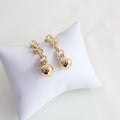 Aretes Largos Eslabones Bolita
