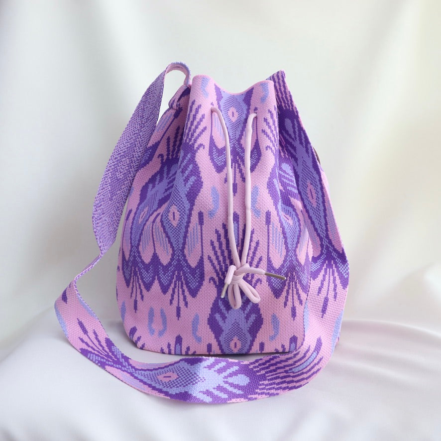 Bolso de Tela Rosado-Morado