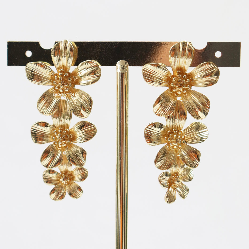 Aretes Largos Flor