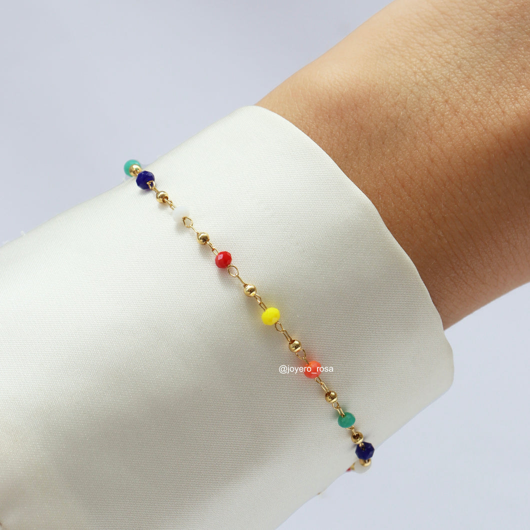 Pulsera Cristales Colores