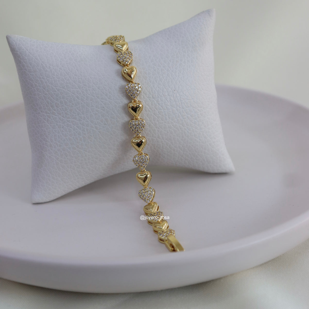 Pulsera Corazones con Cristales