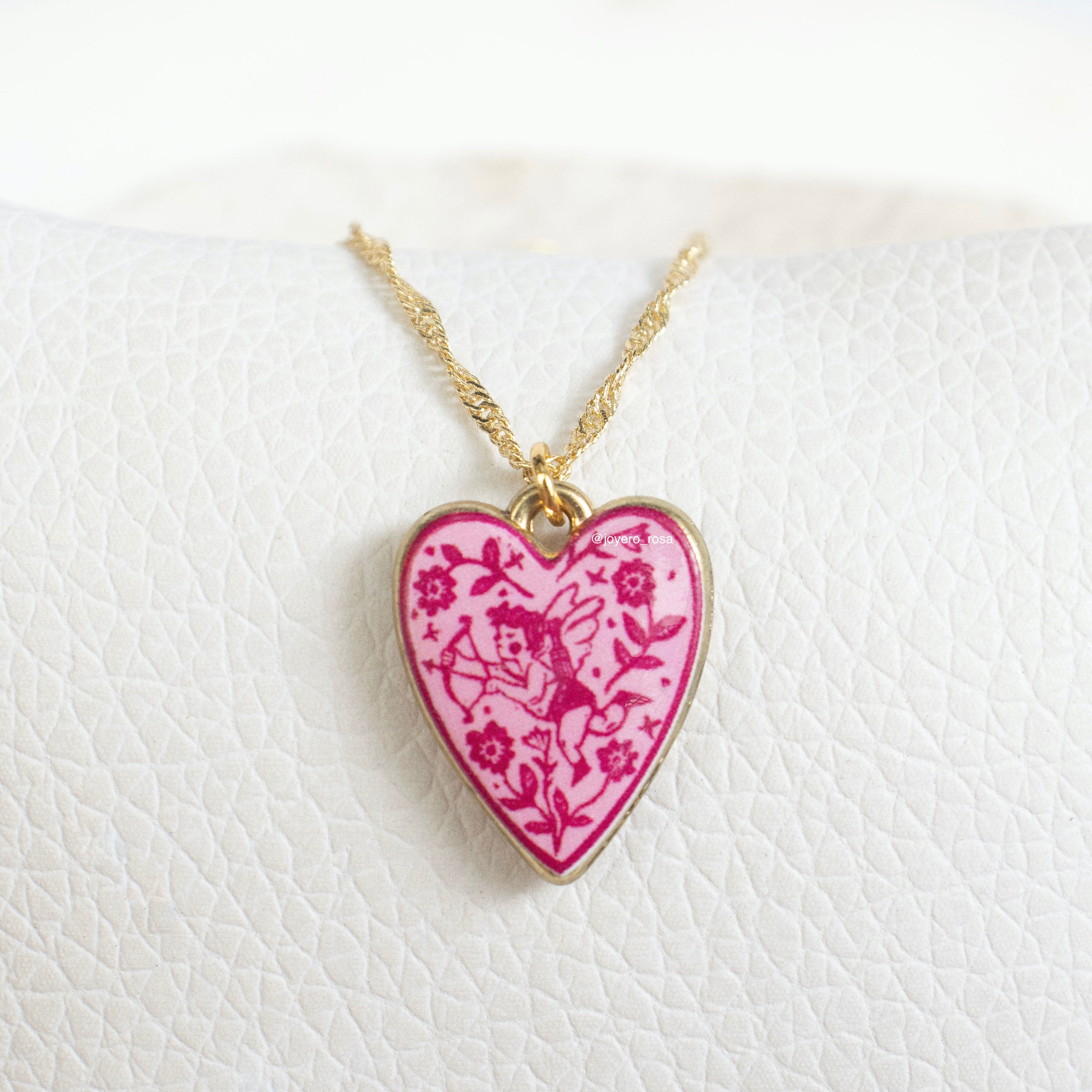 Collar Dije Esmaltado Cupido