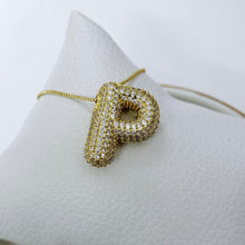 Cargar imagen en el visor de la galería, Collar Ajustable Inicial Bubble Pavé
