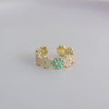 Anillo Ajustable Margaritas Colores Pastel