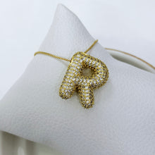 Cargar imagen en el visor de la galería, Collar Ajustable Inicial Bubble Pavé
