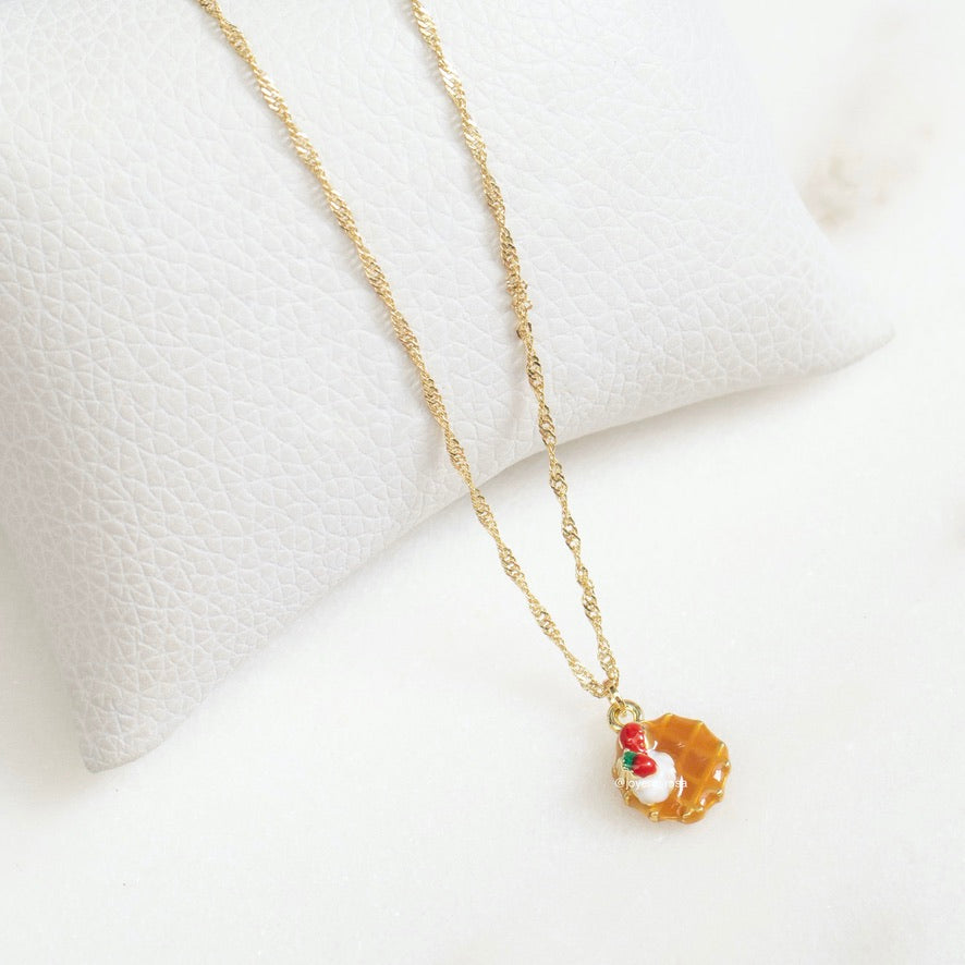 Collar Dije Esmaltado Waffle