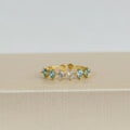 Anillo Ajustable Rombos Celestes