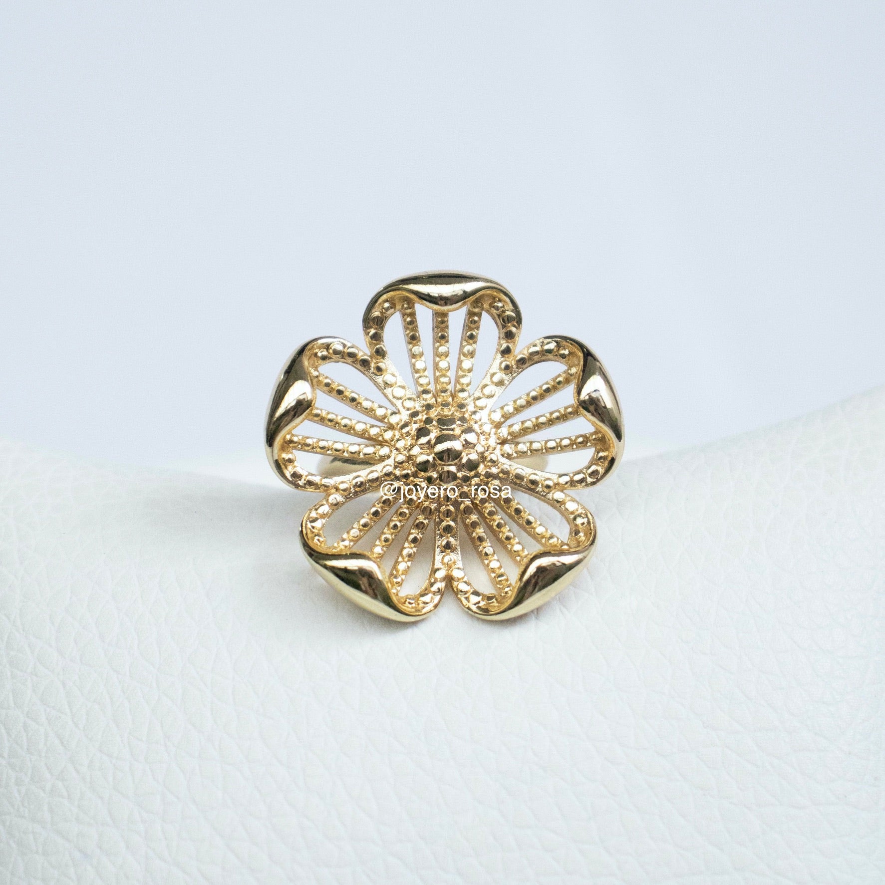 Anillo Flor Ajustable