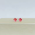 Studs Flor Rosada (Cierre Bebé)