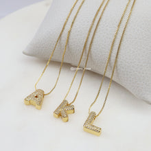 Cargar imagen en el visor de la galería, Collar Ajustable Inicial Pavé Chunky
