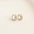 Studs Cristal Rectangular