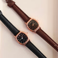 Reloj Cuerina Fondo Negro