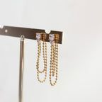 Studs Cristales con Cadena
