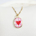 Collar Dije Esmaltado Corazón