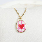 Collar Dije Esmaltado Corazón