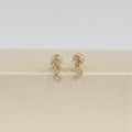 Studs Caballito de Mar con Cristales (Cierre Bebé)