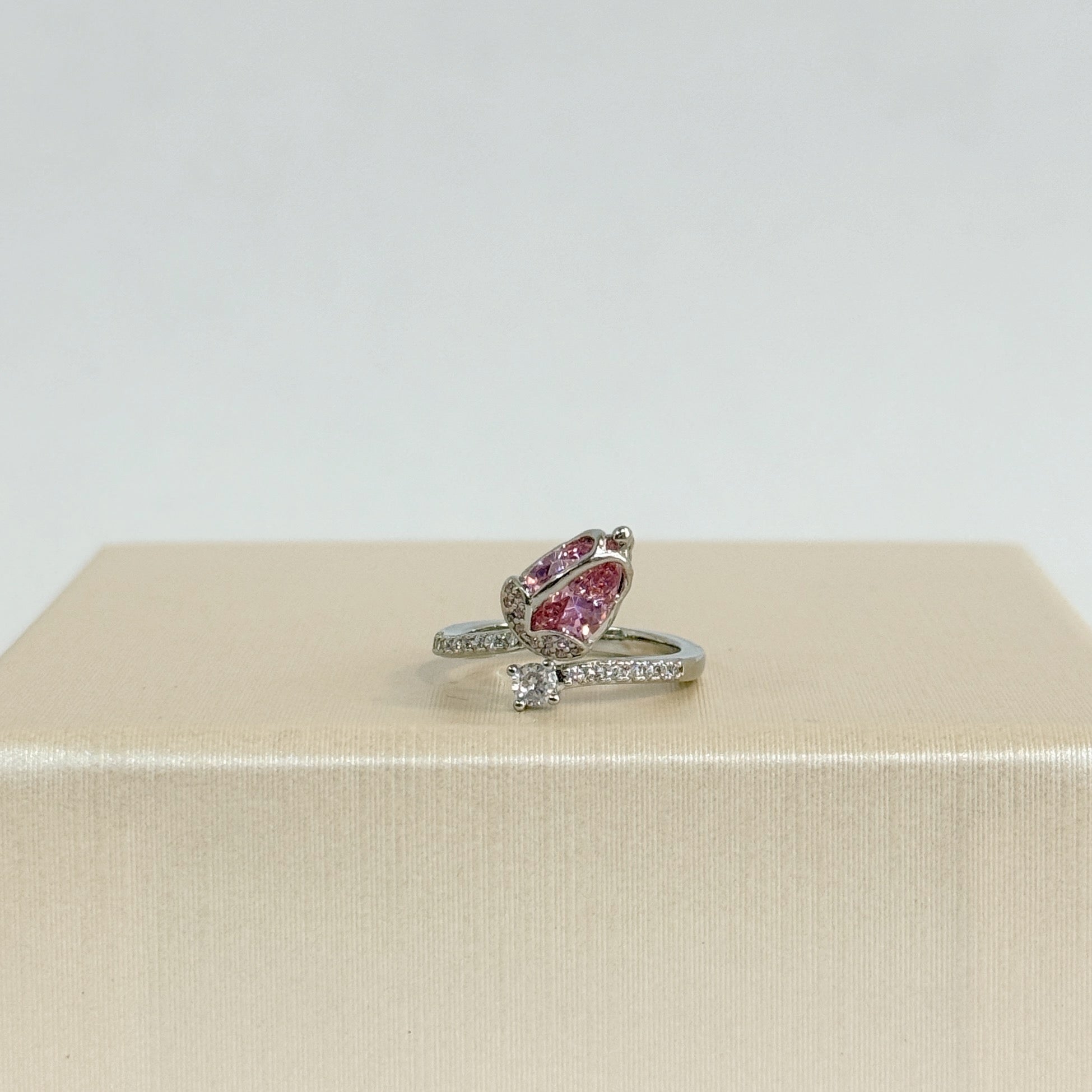 Anillo Ajustable Tulipán Rosado