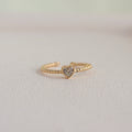 Anillo Ajustable Corazón Cristal