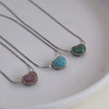 Collar Ajustable Corazón Pavé Color