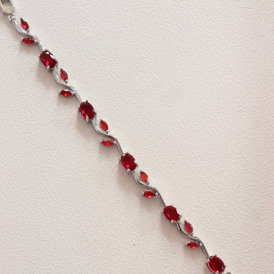 Pulsera Flores Rojas