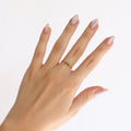Anillo Ajustable Baguette Verde