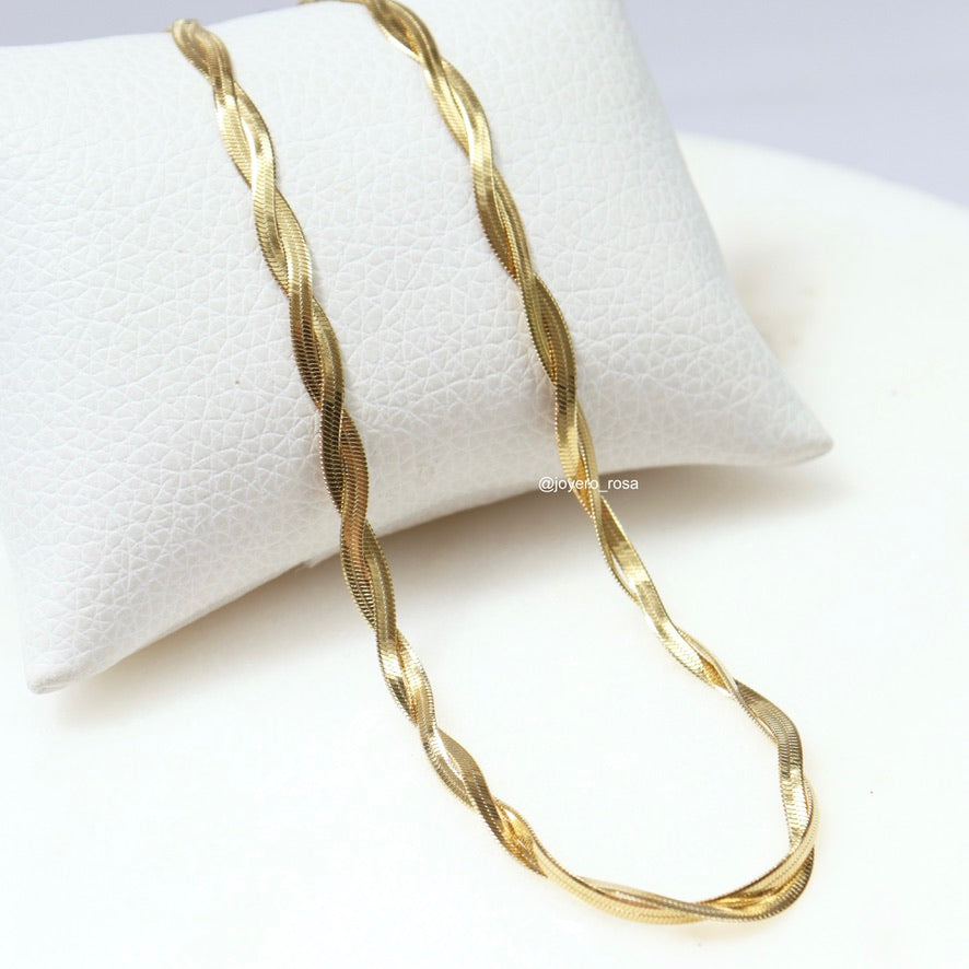 Collar Snake Doble Dorado