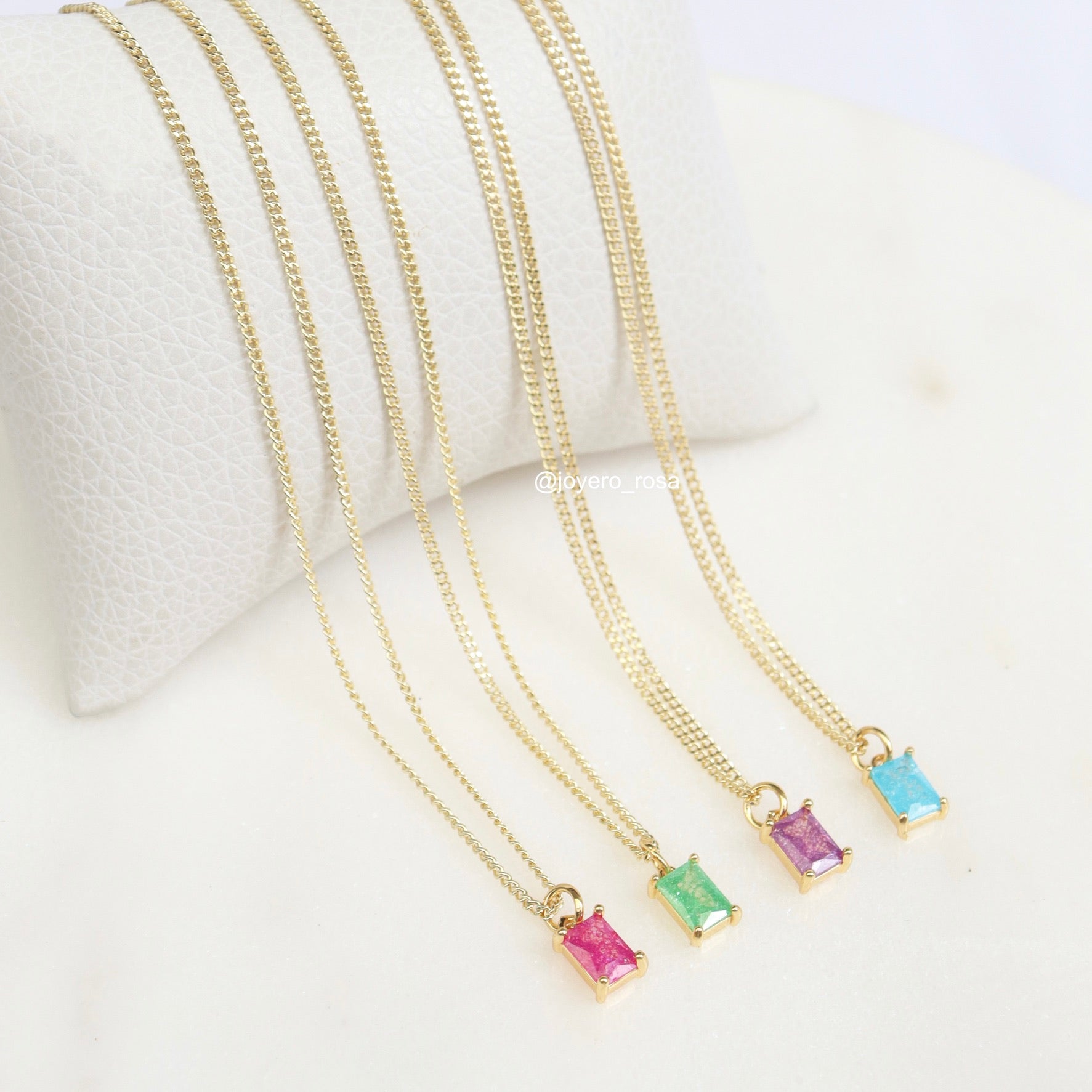 Collar Baguette Color Pastel