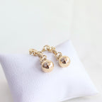 Aretes Largos Eslabones Bolita