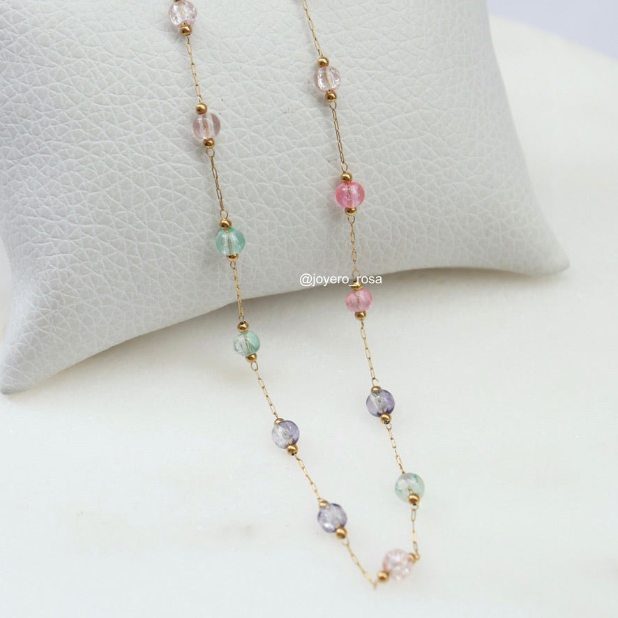 Collar Cristales Colores