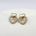 Studs Corazón con Brillos