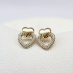 Studs Corazón con Brillos