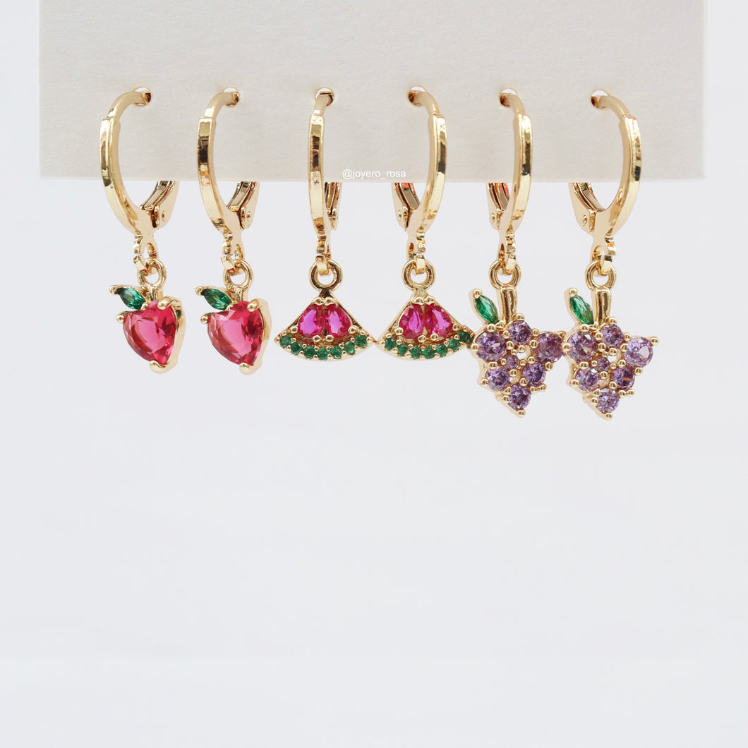 Set Aretes Frutas