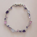 Pulsera Flores Rosadas y Lila
