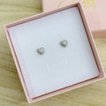 Studs Corazón Full Brillo