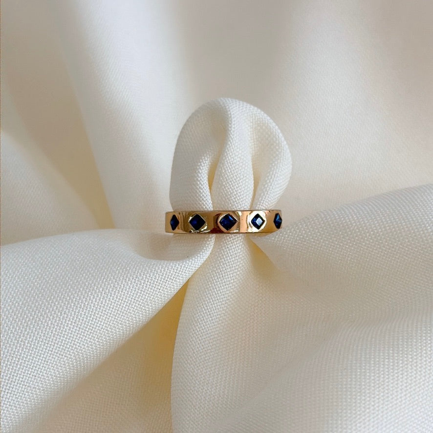 Anillo Rombos Azules