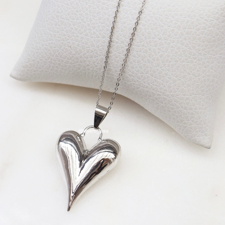 Collar Ajustable Corazón Chunky