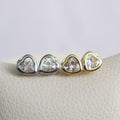 Studs Corazones Clear